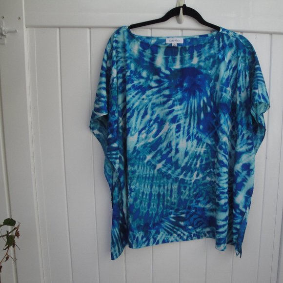 Calvin Klein Blue/Green Top XL - Picture 1 of 2